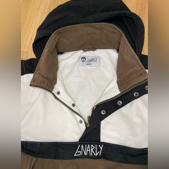 GNARLY Men’s Size L Pullover Technical Performance Canvas Jacket - Picture 2 of 8